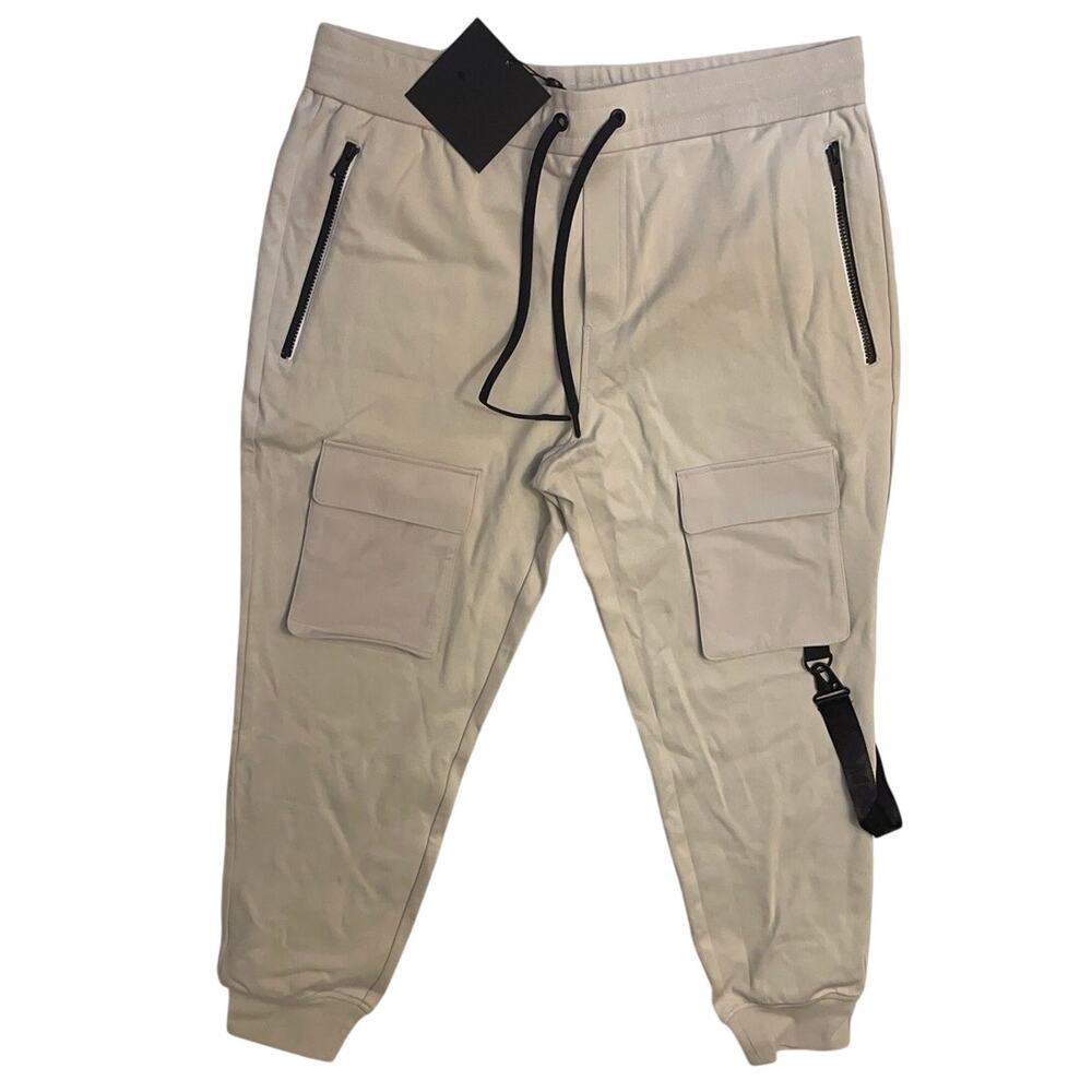 Men's Moose Knuckles Perido Pants Cargo Joggers Willow Gray Size: XL NWT